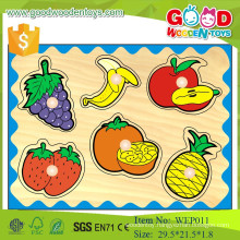 new arrival preschool educational peg fruit wooden puzzle for kids